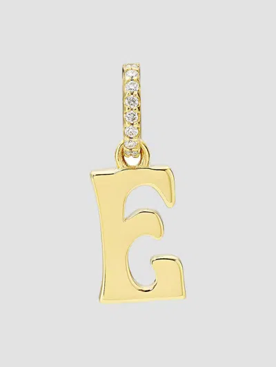Marlo Laz Women's Alphabet 14k Yellow Gold & 0.045 Tcw Diamond Letter Charm In Initial E