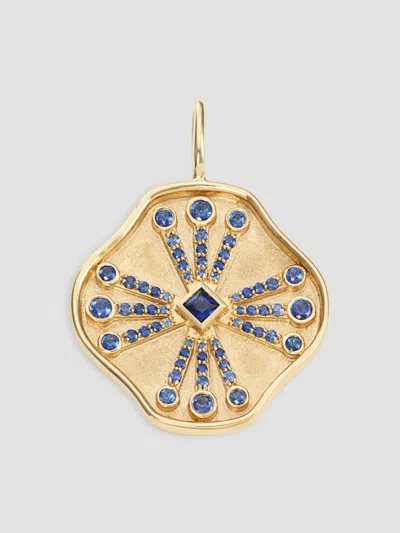 Marlo Laz Women's Desert Rising Guiding Light 14k Yellow Gold & Blue Sapphire Pendant