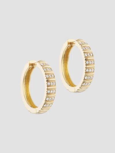 Marlo Laz Women's Desert Rising Juli 14k Yellow Gold & 0.26 Tcw Diamond Hoop Earrings