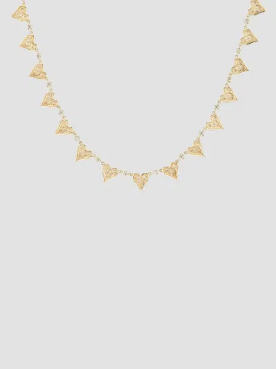 Marlo Laz Women's Desert Rising Southwestern Heart 14k Yellow Gold & 0.74 Tcw Diamond Choker