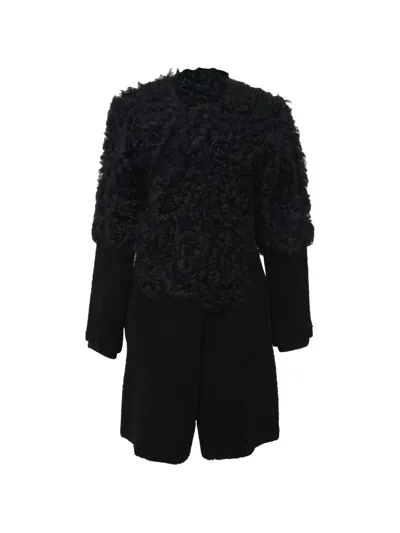 Pre-owned Marni 2011 Shearling Fur Coat In Black
