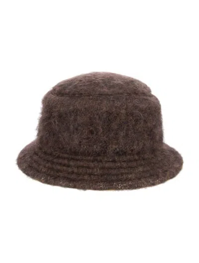 Pre-owned Marni Alpaca Bucket Hat In Brown/yellow