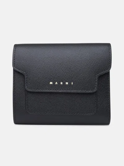 Marni Black Leather Wallet
