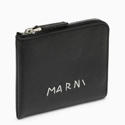 Marni | Black Zipped Wallet With Logo