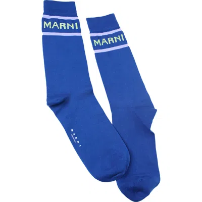 Marni Blue Logo Socks