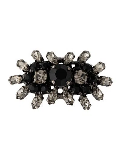 Pre-owned Marni Crystal Brooch Pin In Black