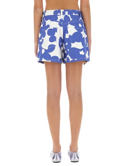 Marni Floral Motif Shorts In Multicolor