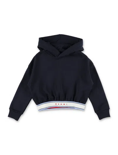 Marni Girls' 100% Cotton Mini Dress In Blu