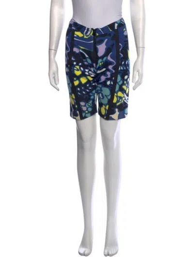Pre-owned Marni Graphic Print Knee-length Shorts In Blue