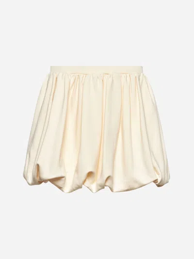 Marni Ivory Fleece Balloon Miniskirt