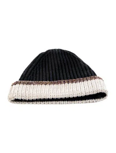 Pre-owned Marni Knitted Cotton Beanie In Blue