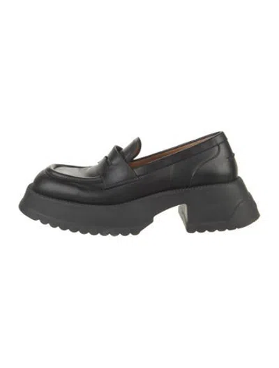 Pre-owned Marni Leather Loafers In Black