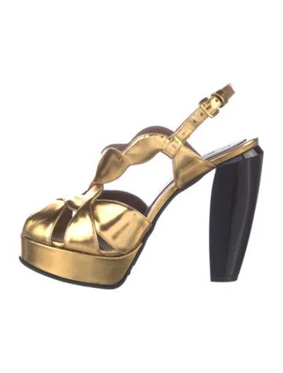 Pre-owned Marni Leather Pumps In Gold