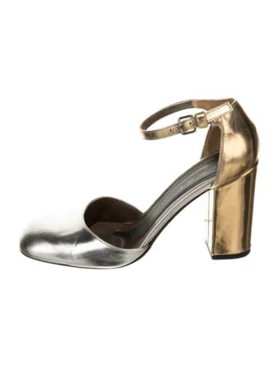 Pre-owned Marni Leather Pumps In Gold/metallic/silver