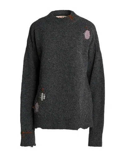Marni Man Sweater Lead Size 36 Virgin Wool In Black