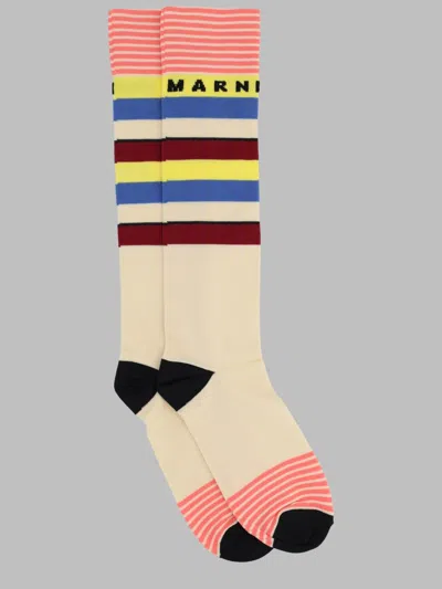 Marni Mini Fashion Socks For Girls In Neutral