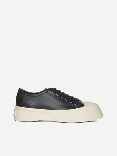 Marni Pablo Leather Sneakers In Black