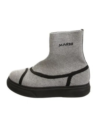Pre-owned Marni Patterned Boots In Grey