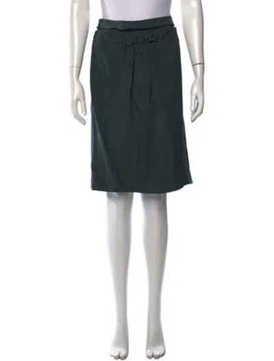 Pre-owned Marni Pleated Accents Knee-length Skirt In Green