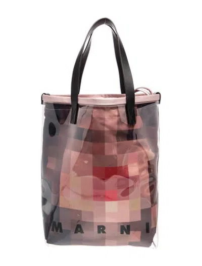 Pre-owned Marni Pvc Tote In Clear/pink