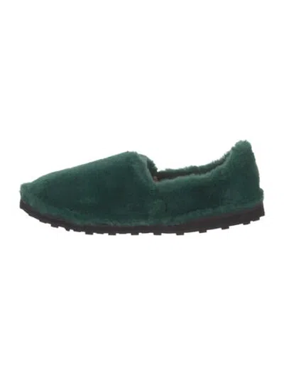 Pre-owned Marni Shearling Loafers In Green