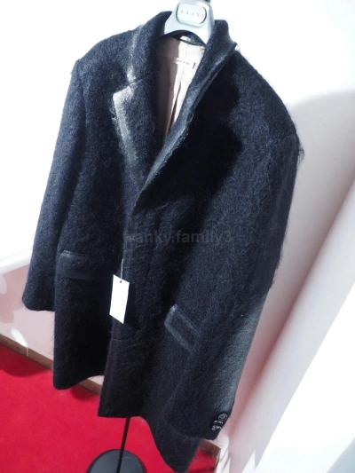 Pre-owned Marni Single Breasted Brushed Wool-mohair Coat In Black