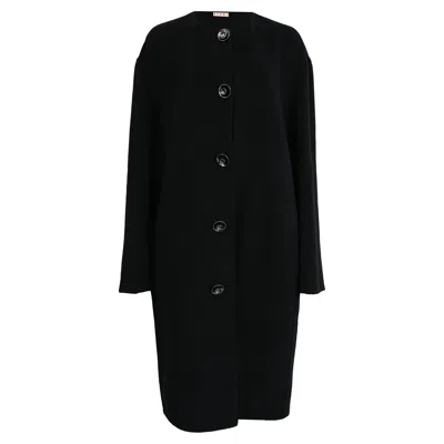 Pre-owned Marni Single-breasted Coat In Black Cashmere