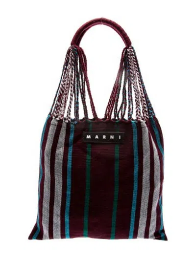 Pre-owned Marni Tote In Burgundy