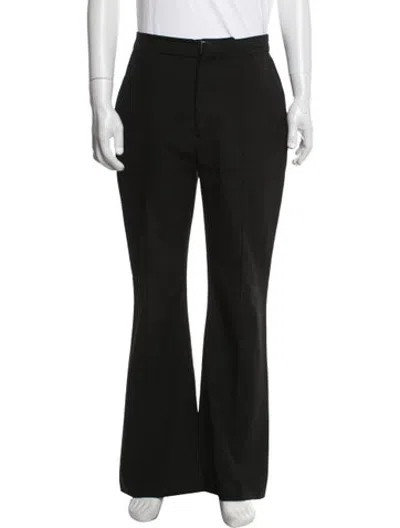 Pre-owned Marni Virgin Wool Flared Pants In Black