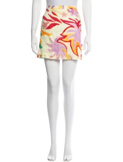 Pre-owned Marni Virgin Wool Mini Skirt In Yellow