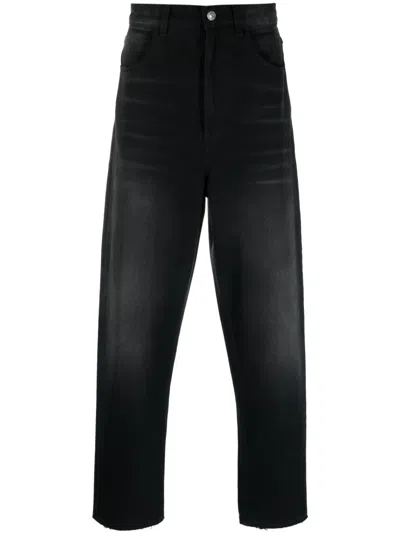 Marni Whiskering-effect Straight-leg Jeans In Black