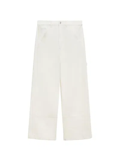 Marni White Denim Wide-leg Jeans In Neutral