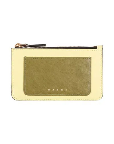 Marni Woman Cardholder Lime Green Size - Leather