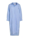 Marni Woman Midi Dress Light Blue Size 12 Cotton
