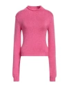 Marni Woman Turtleneck Fuchsia Size 6 Virgin Wool In Pink