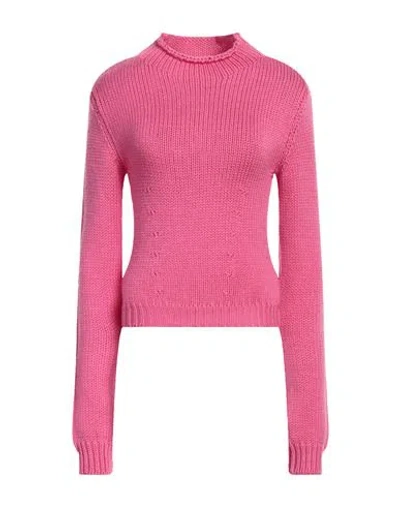 Marni Woman Turtleneck Fuchsia Size 6 Virgin Wool In Pink