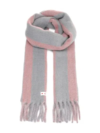 Marni Wool Scarf In Brown