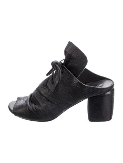 Pre-owned Marsèll Leather Mules In Black