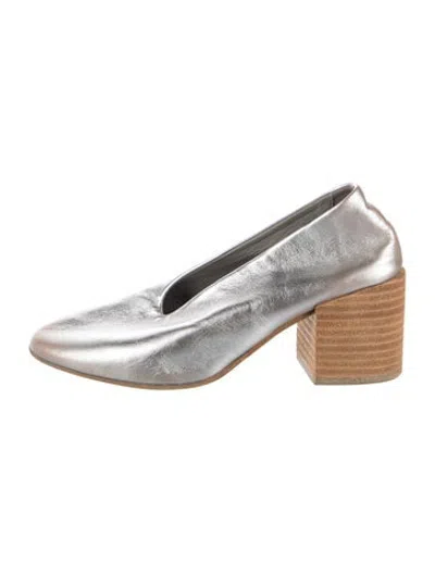 Pre-owned Marsèll Leather Pumps In Metallic/silver