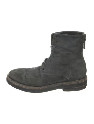 Pre-owned Marsèll Suede Lace-up Boots In Green