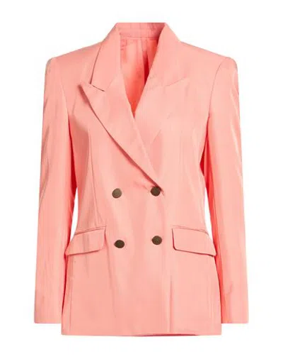 Marsēm Collection Woman Blazer Salmon Pink Size 8 Viscose, Lyocell In Orange