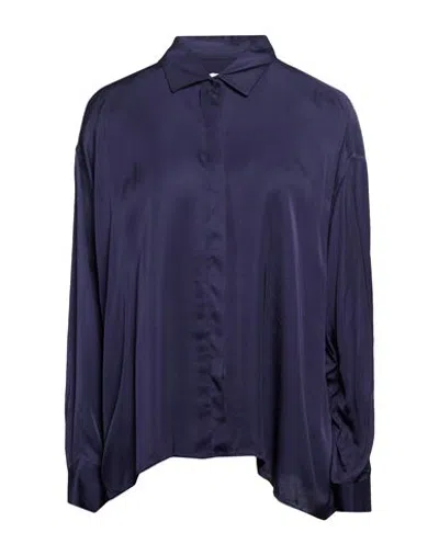 Marsēm Woman Shirt Navy Size Xs Viscose, Rayon In Blue