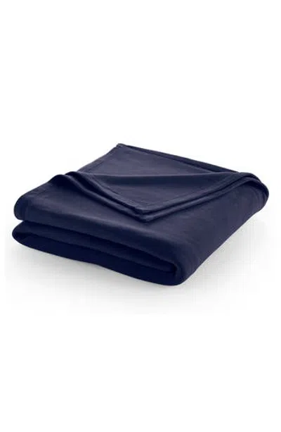Martex Supersoft Fleece Throw Blanket In Blue
