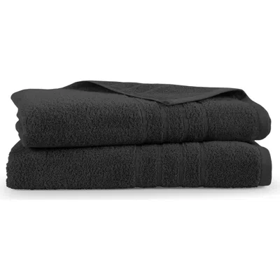 Martex Ultimate 2-piece Bath Towel Set In Black
