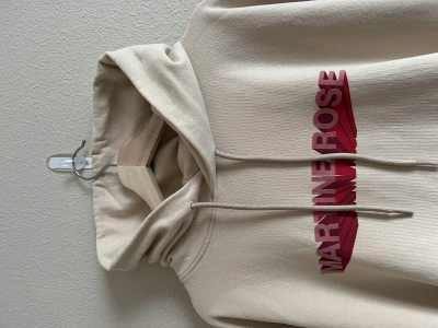 Pre-owned Martine Rose Logo Classic Hoodie In Stone