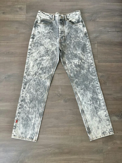 Pre-owned Martine Rose Unreleased Sample 1 Of 1 Acid Wash Denim Jeans In Grey