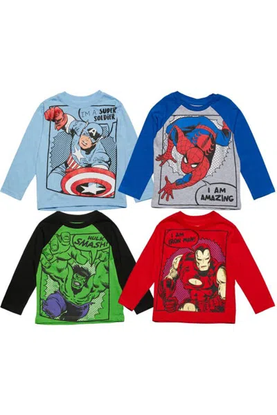 Marvel 4-pack Long Sleeve T-shirts (toddler, Little Kid & Big Kid) In Multi