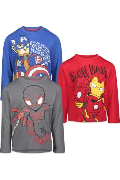 Marvel Kids'  Avengers 3-pack Long Sleeve T-shirts In Multi
