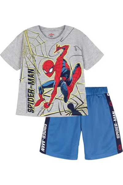 Marvel Spider-man 2-piece T-shirt And Mesh Shorts Set (toddler, Little Kid & Big Kid) In Blue