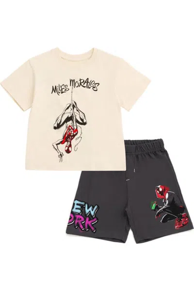 Marvel Spider-man 2-piece T-shirt And Mesh Shorts Set (toddler, Little Kid & Big Kid) In White